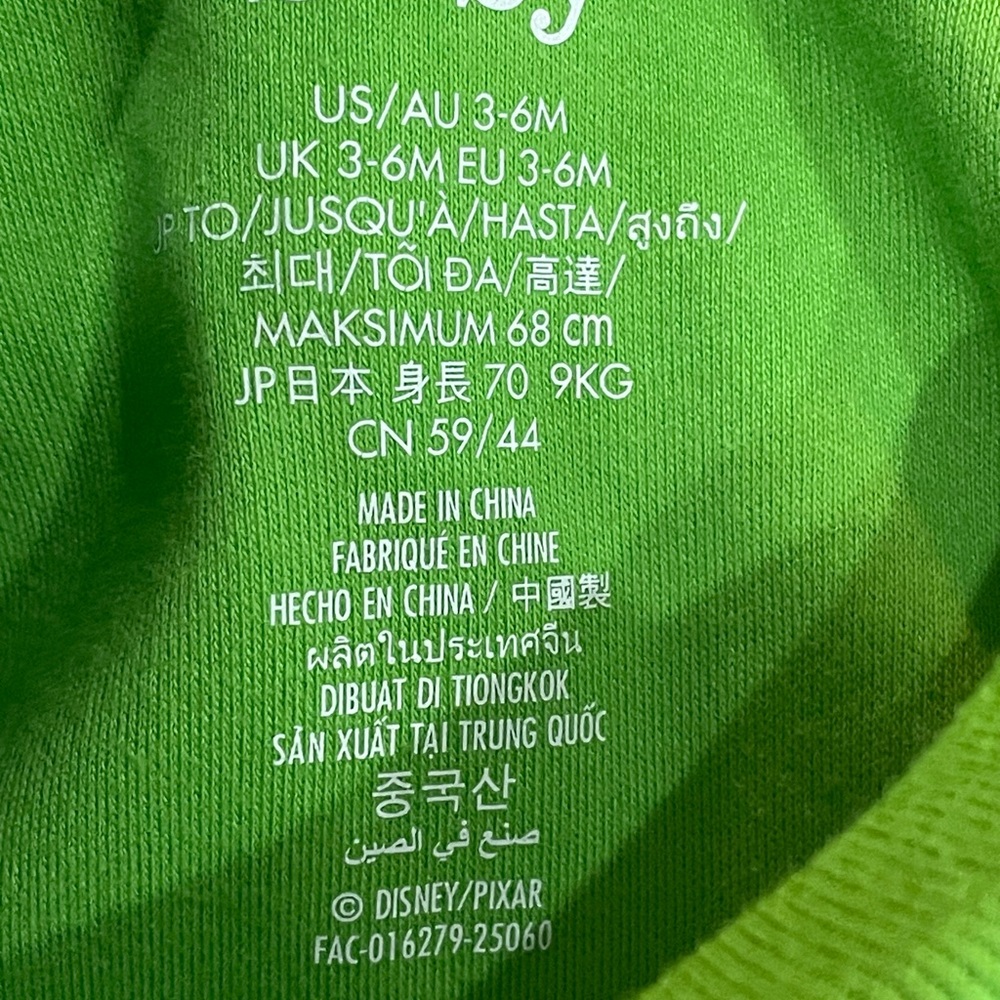 NEW Walt Disney Baby Bodysuit / Costume for Baby - Toy Story - Rex - Pick a Size - Picture 7 of 11